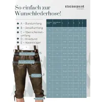 Stockerpoint Lederhose Kniebund incl. Gürtel SIGMAR4 bison gespeckt