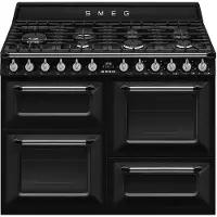 Smeg TR4110BL1 Küchenherd Freistehender Herd Elektro Gaskochfeld Schwarz A