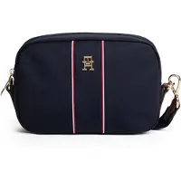 Tommy Hilfiger Mini Bag "TH ESSENTAIL" Damen Umhägetasche, Schultertasche mit Streifen und TH-Logoemblem