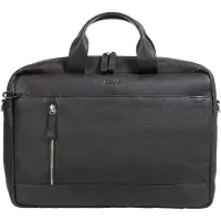 Juscha Alassio Laptopbag Tiber mit Klickfix Kompakt Schiene Leder schwarz ca. 28 x 41 x 9,5 cm FB2047034