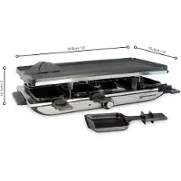 Swissmar Raclette-Grill für 8 Personen mit Pannetjes, Grillplatte und Antihaftbeschichtung
