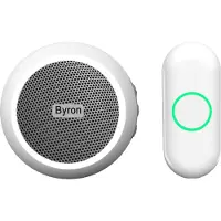 Byron DBY-23532 Kabelloses Türklingelset, Grau, Weiß, 85 dB, Haus, Büro, IP44, 6 Stück(e), 6 Stück(e)