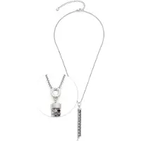 Leonardo 024316 Damen-Halskette Atura Schwarz/Weiß