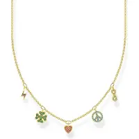 Thomas Sabo Blitz Kleeblatt Peace Herz & Infinity Halskette