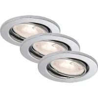 Briloner LED Einbauleuchten dimmbar schwenkbar 3xGU10 5,5W chrom Metall Ø8,6cm