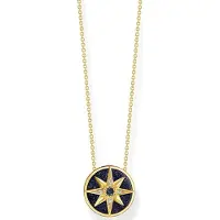 Thomas Sabo Halskette Royalty Stern mit Steine Gold