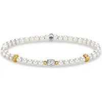 Thomas Sabo Armband beige Perlen mit Halbmond silber