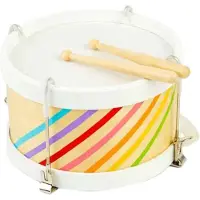Bigjigs Holztrommel mit 2 Trommelstöcken und verstellbarem Gurt für Kinder