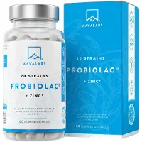 Aavalabs Probiotika Kapseln mit Prebio-Inulin | 20 Stämme 60 MrdKBE St