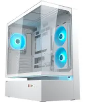 Cougar Gehäuse Midi-Tower, CFV235, ARGB, Glas, Weiß, Midi Tower, PC, Weiß, ATX, CEB, micro ATX, Mini-ITX, Glas, Stahl, Gaming