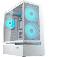 Cougar Gehäuse Midi-Tower, CFV235, ARGB, Mesh, Weiß, Midi Tower, PC, Weiß, ATX, CEB, micro ATX, Mini-ITX, Glas, Stahl, Gaming