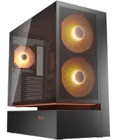 Cougar Gehäuse Midi-Tower, CFV235, ARGB, Mesh, Schwarz, Midi Tower, PC, Schwarz, ATX, CEB, micro ATX, Mini-ITX, Glas, Stahl, Gaming
