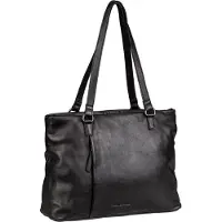 Green Burry GREENBURRY Leder Schultertasche Colombiana Shopper Black schwarz