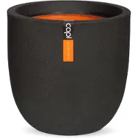 Capi Europe Schwarze Kunststoff-Ovalblumenkübel Ø 43 cm