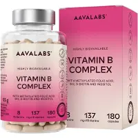 Aavalabs Vitamin B Komplex Hochdosiert 180 Kapseln Vitamin Komplex 8 B Vitamine