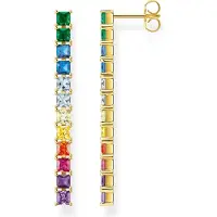 Thomas Sabo H2249-996-7 Damen-Ohrringe Ohrhänger Bunte Steine Goldfarben