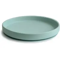 Mushie - Classic Silicone Plate - Cambridge Blue - 18.5 x 18.5 x 2.3 cm