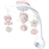 Infantino 3-in-1 Musik-Mobile mit Sternenhimmel-Projektor & Nachtlicht Rosa