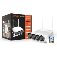 Tenda Drahtlose HD-Videosicherheitsset mit 4 Kanälen, 2K-Kamera und 1 TB Speicher