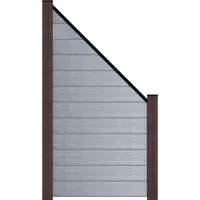 GROEN & JANSSEN Zaun Abschlusselement GroJa Solid Stecksystem ohne Pfosten 90 x 180 cm schwarz co-extrudiert