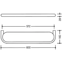 Hewi Ablage Serie 477 mit eingespannter Glasplatte, matt weiß anthrazitgrau