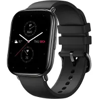 HUAMI E Smartwatch eckig Polar Night Black Leder-Armband