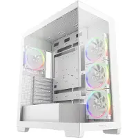 DeepCool CG580 4F V2, Midi Tower, PC, Weiß, ATX, ITX, micro ATX, Acrylnitril-Butadien-Styrol (ABS), SGCC, Gehärtetes Glas, Gaming