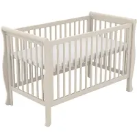 Novi Gala Babybett 60x120 cm – mit höhenverstellbarem Lattenrost (3-fach), MDF, ab Geburt bis ca. 4 Jahre, offenes Kopf- und Fußteil