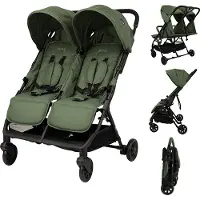 Novi Foss Go Duobuggy – Geschwisterbuggy für 2 Kinder – bis 15 kg pro Sitz – kompakt & wendig
