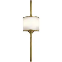 Elstead Lighting Elstead Mona LED Wandleuchte G9 2-fach 76cm Naturmessing IP44