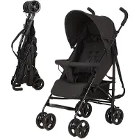 Novi Nick Buggy – ab 6 Monaten – leicht & kompakt faltbar – Liegefunktion – 5-Punkt-Gurt - Schwarz