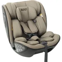 Novi Joey i-Size Babyschale (R129) – 360° drehbar mit Isofix-Base – ab Geburt bis 105 cm – rückwärtsgericht - Taupe
