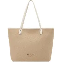 Liu Jo für Damen. AA6070-T378A Beigefarbene gewebte Jacquard-Tasche (OSFA), Lässig, Polyurethan
