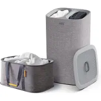 Joseph Joseph - Geschenkset Love Your Laundry Tota Wäschekorb und Alleshalter - Silikon - Grau