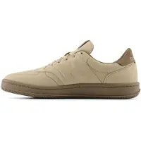 New Balance Unisex. U500DV1_LI Leder-Sneaker T500D beige (36), Wohnung, Nobuck, Schnürsenkel, Lässig