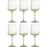 Bloomingville Luciana Weinglas lila/grün 6er-Set 21cm Glas - , Luciana, Grün, für Küche, Glas, Modern