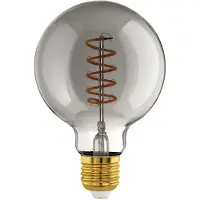 Eglo connect.z E27 G95 Spiral Smarte Lampe – Rauchglas mit Warmweißem Licht