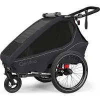 Qeridoo Kidgoo 1 - Kinderfahrradanhänger für 1 Kind, Farbe: Phantom Grey