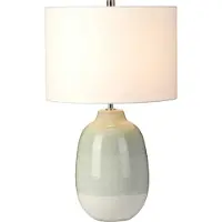 Elstead Lighting Elstead Chelsfield Tischleuchte E27 Blassgrün und weiß Weiß, UK