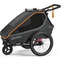 Qeridoo Fahrradanhänger Kidgoo FIDLOCK Edition Kidgoo 2 - Zweisitzer