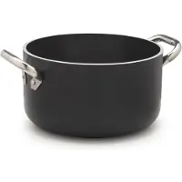 PENTOLE AGNELLI Hochaluminium Ofentopf mit Induktionsboden und Edelstahlgriffen
