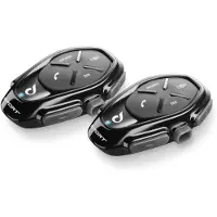 Interphone HD-Motorrad-Doppelgegensprechanlage, 4 Personen, 1 km, 20 Std. Reichweite, GPS, wasserdicht,