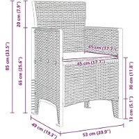 vidaXL Garten Essgruppe 7 stk. Anthrazit Polt Rattan