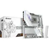 Gigabyte X870 AORUS TACHYON ICE Mainboard – Unterstützt AMD Ryzen 9000 CPUs, digitale 18+2+2 Phasen VRM, bis zu 9600 MHz DDR5 (OC), 1 x PCIe 5.0 + 2 x PCIe 4.0, Wi-Fi 7, 5 GbE LAN, USB 4