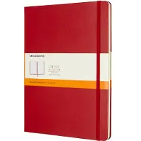 Moleskine Classic Hard Cover Notebook XL Red Ruled