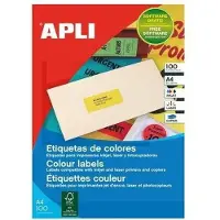 APLI Adress-Etiketten, 210 x 297 mm, gelb