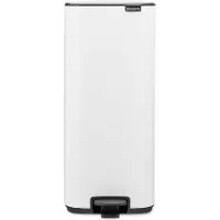 Brabantia Bo Tretmülleimer 30L, Kunststoff-Inneneimer - White