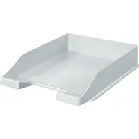 HAN Ablagekorb Klassik, für Format A4/C4, mit Beschriftungsfeld, stapelbar, B 255 x T 348 x H 65 mm, Kunststoff, lichtgrau, 10 Stück