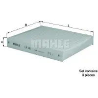 MAHLE ORIGINAL Filter, Innenraumluft [Hersteller-Nr. LA86/S] für Ford