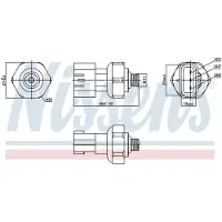 Nissens Druckschalter Klimaanlage 301090 für TOYOTA Yaris Schrägheck (P9) Aluminium